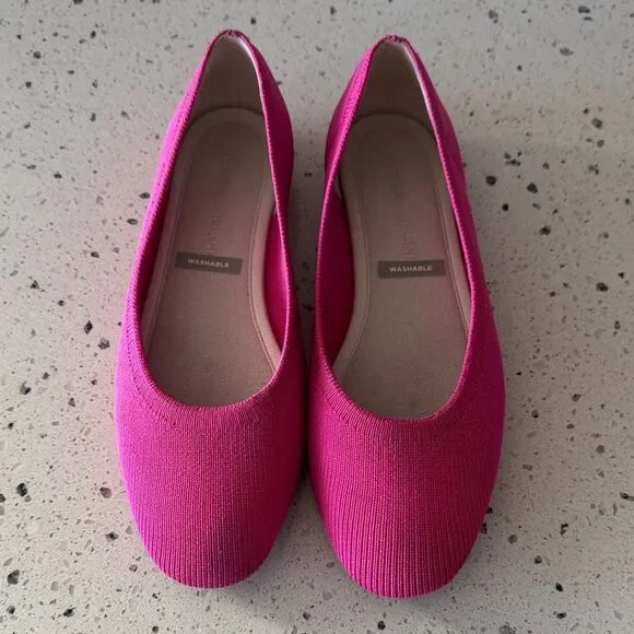 ANTONIO MELANI Vibrant Pink Textile Flats Slip On Casual Chic Shoes Size 6 EUC - Picture 2 of 12